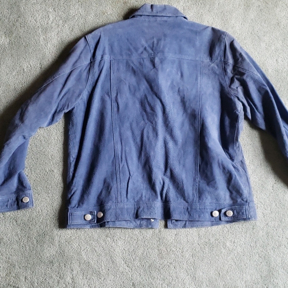 EUC CWS Sz S blue suede jacket - Picture 6 of 8